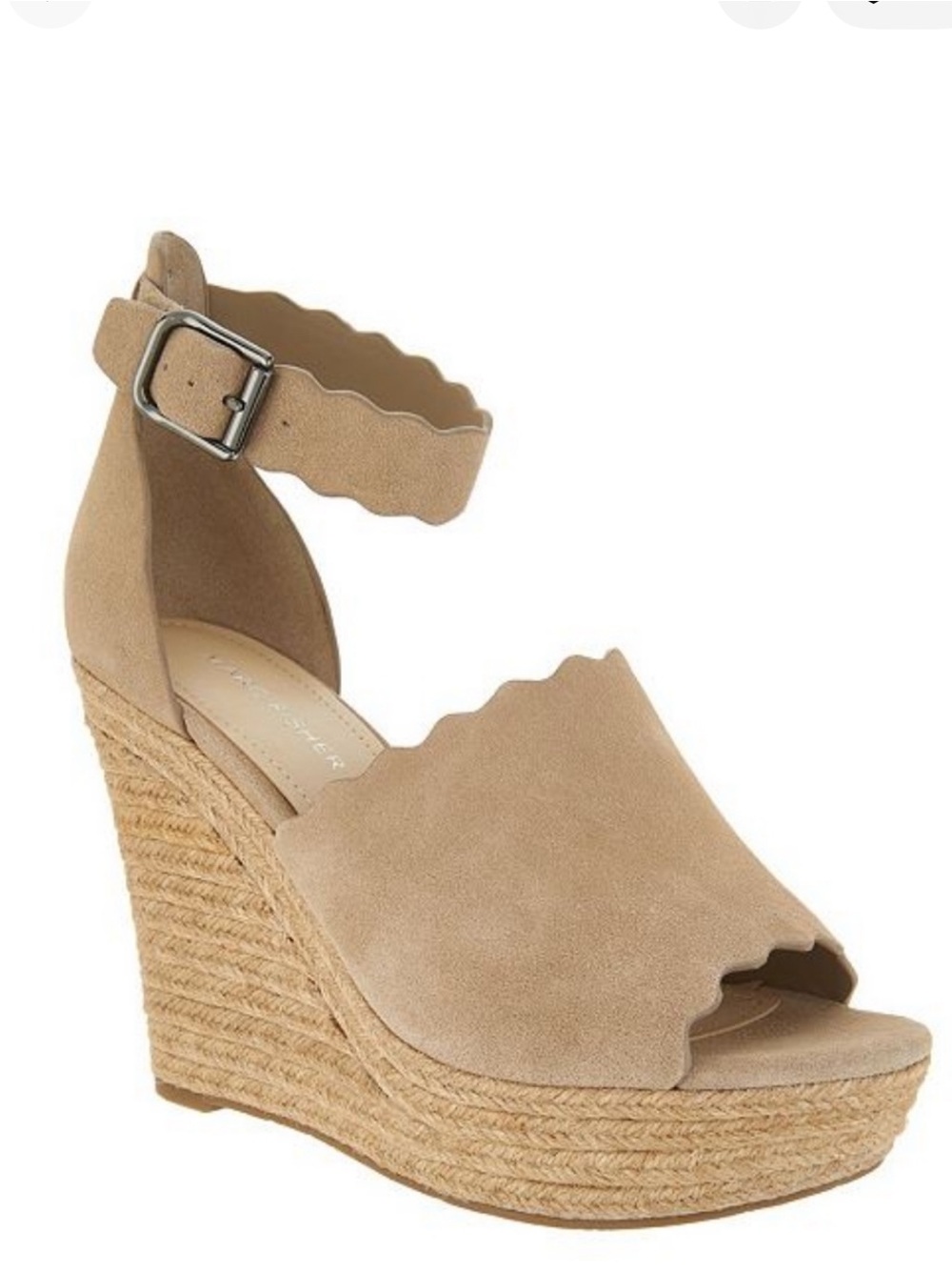 Marc Fisher Nelly Suede Espadrille Wedge Sandal Sz 11 NWOB